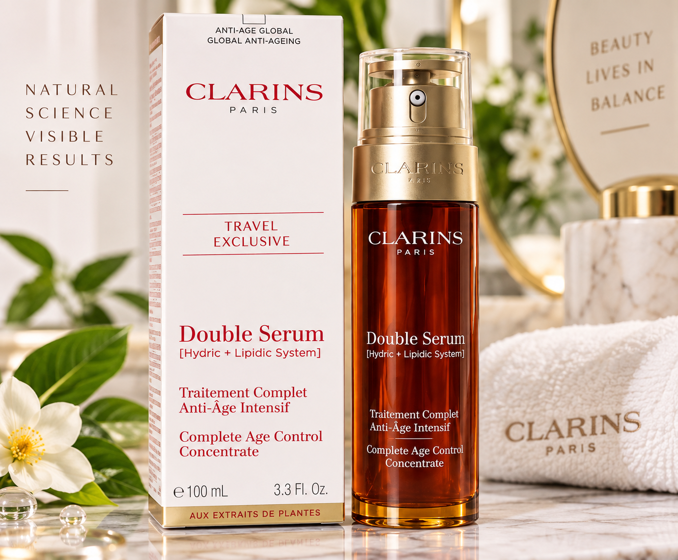 Clarins Double Serum Complete Age Control Concentrate – 100ml / 3.3 fl oz